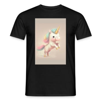 Baby unicorn - Men's T-Shirt - black - Front - AI Model Male 178 light (178cm)