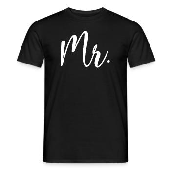 Mr. Matching Couple Engagement Wedding Honeymoon - Men's T-Shirt - black - Front - AI Model Male 178 light (178cm)
