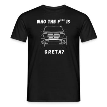 Who the f*** is - Männer T-Shirt - Schwarz - Vorne - AI Model Male 178 light (178cm)