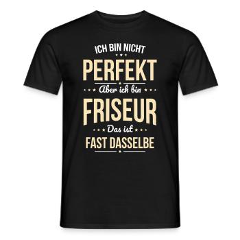 Je ne suis pas parfaite, mais je suis coiffeuse - T-shirt homme - noir - Devant - AI Model Male 178 light (178cm)