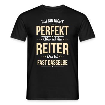 I'm not perfect, but I'm a rider - Men's T-Shirt - black - Front - AI Model Male 178 light (178cm)