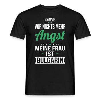 Meine Frau ist Bulgarin - Geschenkidee Humor - Männer T-Shirt - Schwarz - Vorne - AI Model Male 178 light (178cm)