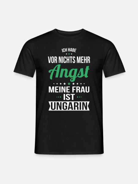 Min kone er ungarsk - gaveide humor - Mænd T-shirt - sort