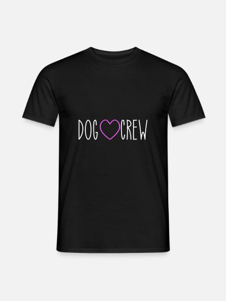 Dog Crew Herz - Männer T-Shirt - Schwarz