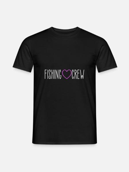 Fishing Squad Heart - Men's T-Shirt - black