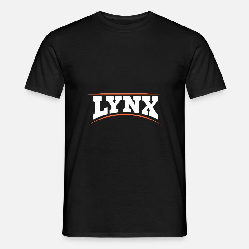 Luchs - Männer T-Shirt - Schwarz