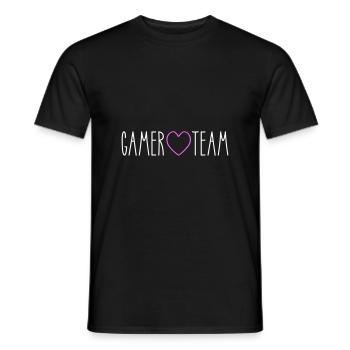 Cœur de l’équipe de joueurs - T-shirt homme - noir - Devant - AI Model Male 178 light (178cm)
