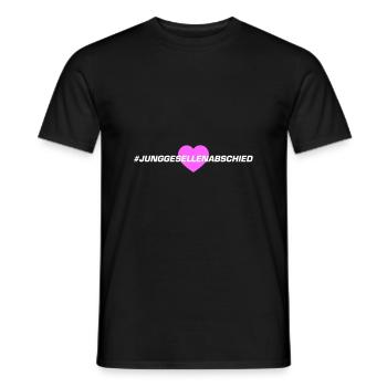 Enterrement de vie de garçon coeur - T-shirt homme - noir - Devant - AI Model Male 178 light (178cm)