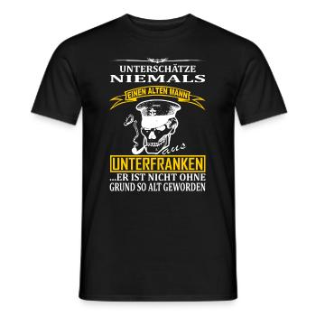 Unterfranken Unterfranke - Männer T-Shirt - Schwarz - Vorne - AI Model Male 178 light (178cm)