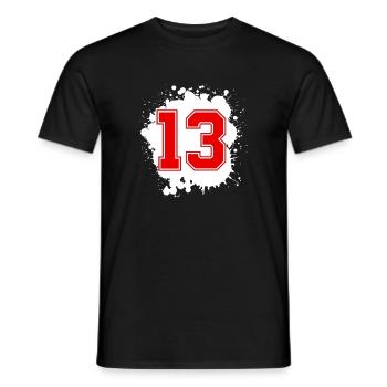 13 Nombre d’objets blob - T-shirt homme - noir - Devant - AI Model Male 178 light (178cm)