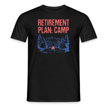 Retirement Plan Camp Retired Camping Elderly - Men's T-Shirt - black - Front - AI Model Male 178 light (178cm)