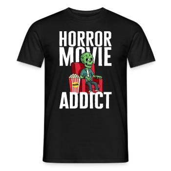 Horror Movie Addict Zombie - Männer T-Shirt - Schwarz - Vorne - AI Model Male 178 light (178cm)