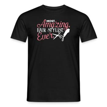 Hair Stylist Amazing Hair Stylist - Men's T-Shirt - black - Front - AI Model Male 178 light (178cm)