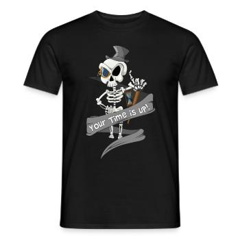 YOUR TIME IS UP - Männer T-Shirt - Schwarz - Vorne - AI Model Male 178 light (178cm)