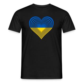 Ukraine - Männer T-Shirt - Schwarz - Vorne - AI Model Male 178 light (178cm)
