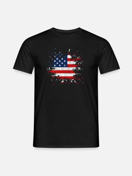 America USA - Männer T-Shirt - Schwarz