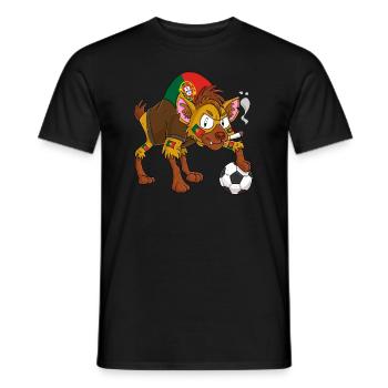 Hyena Fan Portugal - Men's T-Shirt - black - Front - AI Model Male 178 light (178cm)