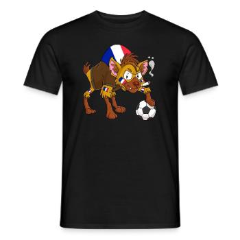 Hyena Fan France - Men's T-Shirt - black - Front - AI Model Male 178 light (178cm)