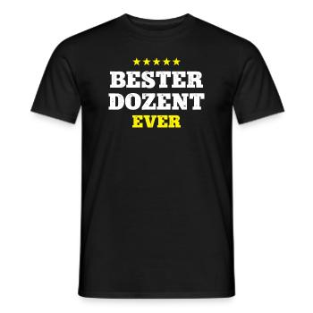 Bester Dozent Universität Lehrer Uni Professor - Männer T-Shirt - Schwarz - Vorne - AI Model Male 178 light (178cm)