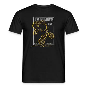 I’m Number One, une série de courses cyclistes - T-shirt homme - noir - Devant - AI Model Male 178 light (178cm)