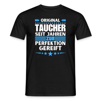 Divers Matured to Perfection - Men's T-Shirt - black - Front - AI Model Male 178 light (178cm)