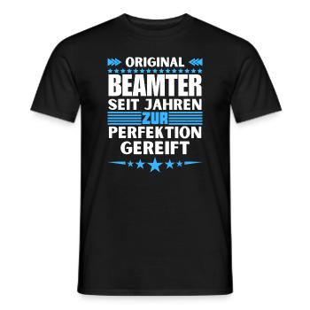 Zur Perfektion gereifter Beamter - Männer T-Shirt - Schwarz - Vorne - AI Model Male 178 light (178cm)