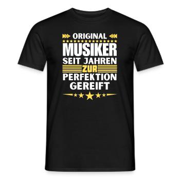 Musicians Matured to Perfection - Men's T-Shirt - black - Front - AI Model Male 178 light (178cm)