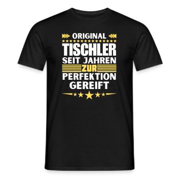 Carpenters matured to perfection - Men's T-Shirt - black - Front - AI Model Male 178 light (178cm)