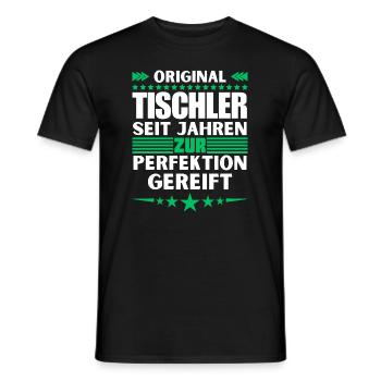 Carpenters matured to perfection - Men's T-Shirt - black - Front - AI Model Male 178 light (178cm)