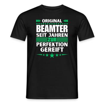 Zur Perfektion gereifter Beamter - Männer T-Shirt - Schwarz - Vorne - AI Model Male 178 light (178cm)