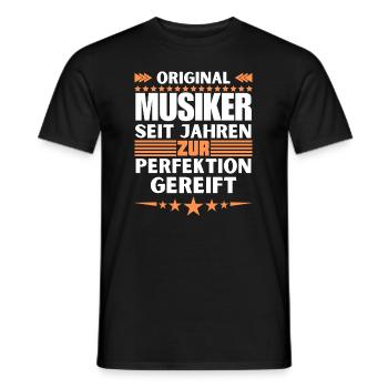 Musicians Matured to Perfection - Men's T-Shirt - black - Front - AI Model Male 178 light (178cm)