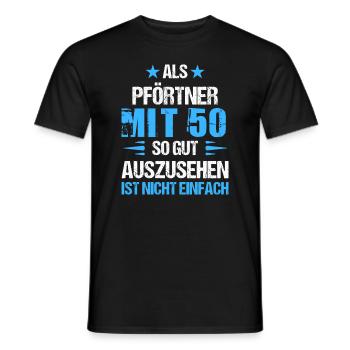 Avec 50 beaux portiers - T-shirt homme - noir - Devant - AI Model Male 178 light (178cm)