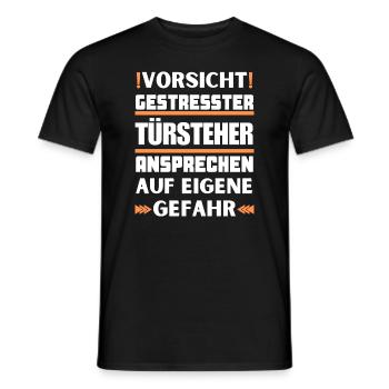 Ne parlez pas à un videur stressé ! - T-shirt homme - noir - Devant - AI Model Male 178 light (178cm)