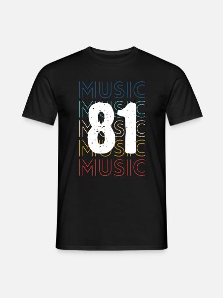 Retro-Musik von 1981 - Männer T-Shirt - Schwarz