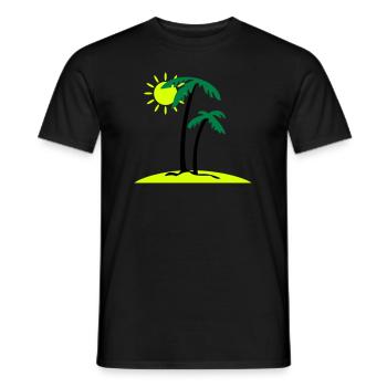 Palminsel - Männer T-Shirt - Schwarz - Vorne - AI Model Male 178 light (178cm)
