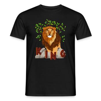 ROI LION - T-shirt homme - noir - Devant - AI Model Male 178 light (178cm)