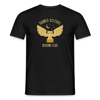 Banned Books Reading Club - Men's T-Shirt - black - Front - AI Model Male 178 light (178cm)