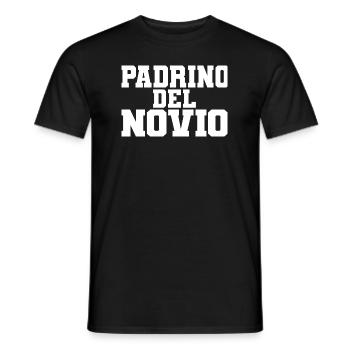 Padrino del Novio Groom's Best Man Wedding Gift - Men's T-Shirt - black - Front - AI Model Male 178 light (178cm)