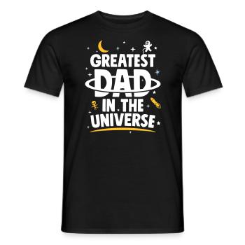Father's Day Gift - Greatest Dad In The Universe - Men's T-Shirt - black - Front - AI Model Male 178 light (178cm)