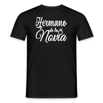 Hermano de la Novia Bride's Brother Wedding Gift - Men's T-Shirt - black - Front - AI Model Male 178 light (178cm)
