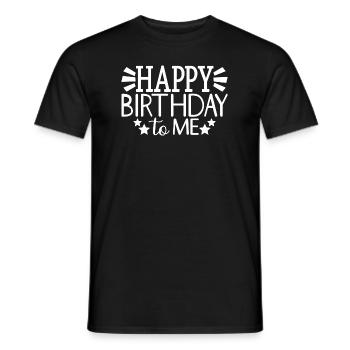 Joyeux anniversaire à moi Cool cadeau de fête d’anniversaire - T-shirt homme - noir - Devant - AI Model Male 178 light (178cm)