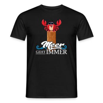 meer geht immer sommer-vibes moin moin meerweh - Männer T-Shirt - Schwarz - Vorne - AI Model Male 178 light (178cm)