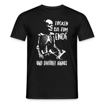 Zocken Bis Zum Ende - Männer T-Shirt - Schwarz - Vorne - AI Model Male 178 light (178cm)