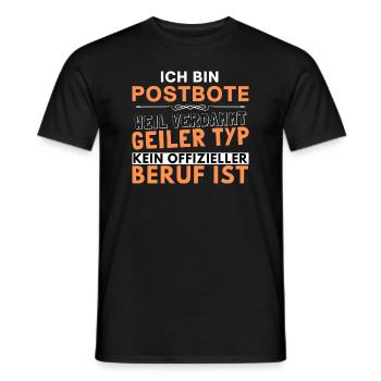 Verdammt geiler Typ - Postbote Edition - Männer T-Shirt - Schwarz - Vorne - AI Model Male 178 light (178cm)