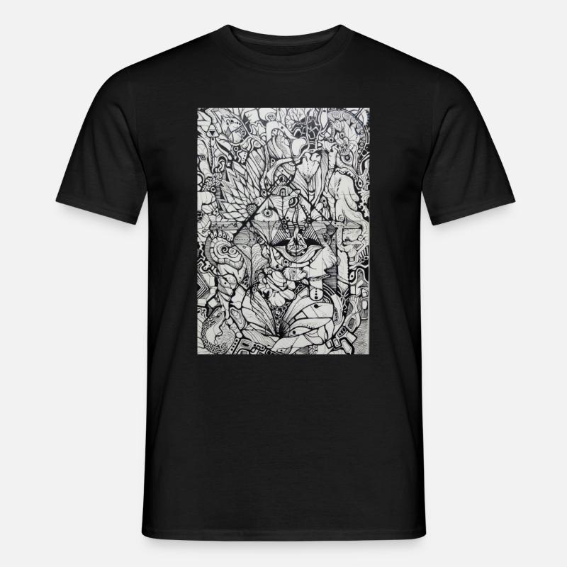 Psychedelic Vision - Männer T-Shirt - Schwarz
