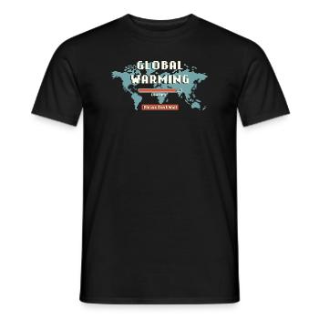 Belastung durch die globale Erwärmung - Männer T-Shirt - Schwarz - Vorne - AI Model Male 178 light (178cm)