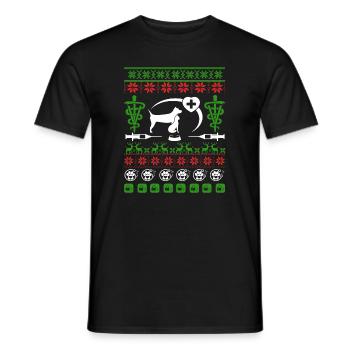 Lustige Tierarzt-Technologie-Weihnachtsgeschenke - Männer T-Shirt - Schwarz - Vorne - AI Model Male 178 light (178cm)