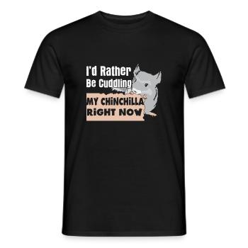 Meine Chinchilla kuscheln - Männer T-Shirt - Schwarz - Vorne - AI Model Male 178 light (178cm)