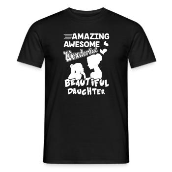 Daughter Awesome Wonderful Daughter - Men's T-Shirt - black - Front - AI Model Male 178 light (178cm)