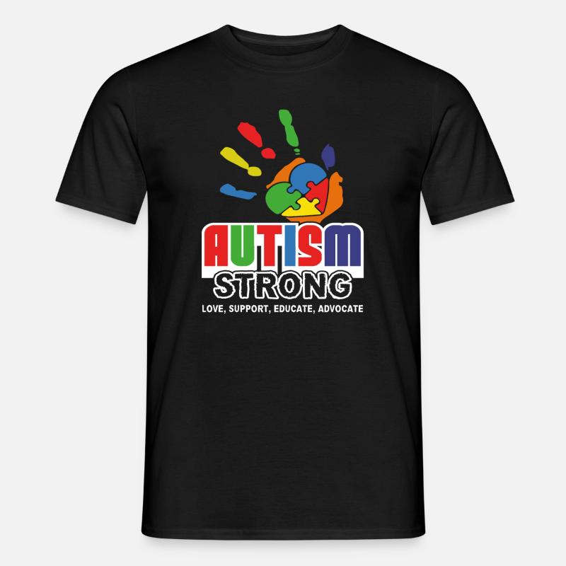 Autismusbewusstsein Autismus stark - Männer T-Shirt - Schwarz